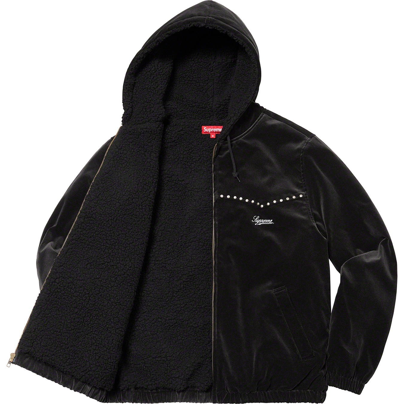 Studded Velvet Hooded Work Jacket view 4